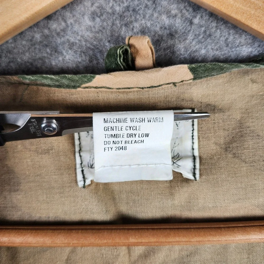 VTG Duck Bay Men XL Camo Hunting‎ Vest Woodland Camouflage Shell Loop Game Bag
